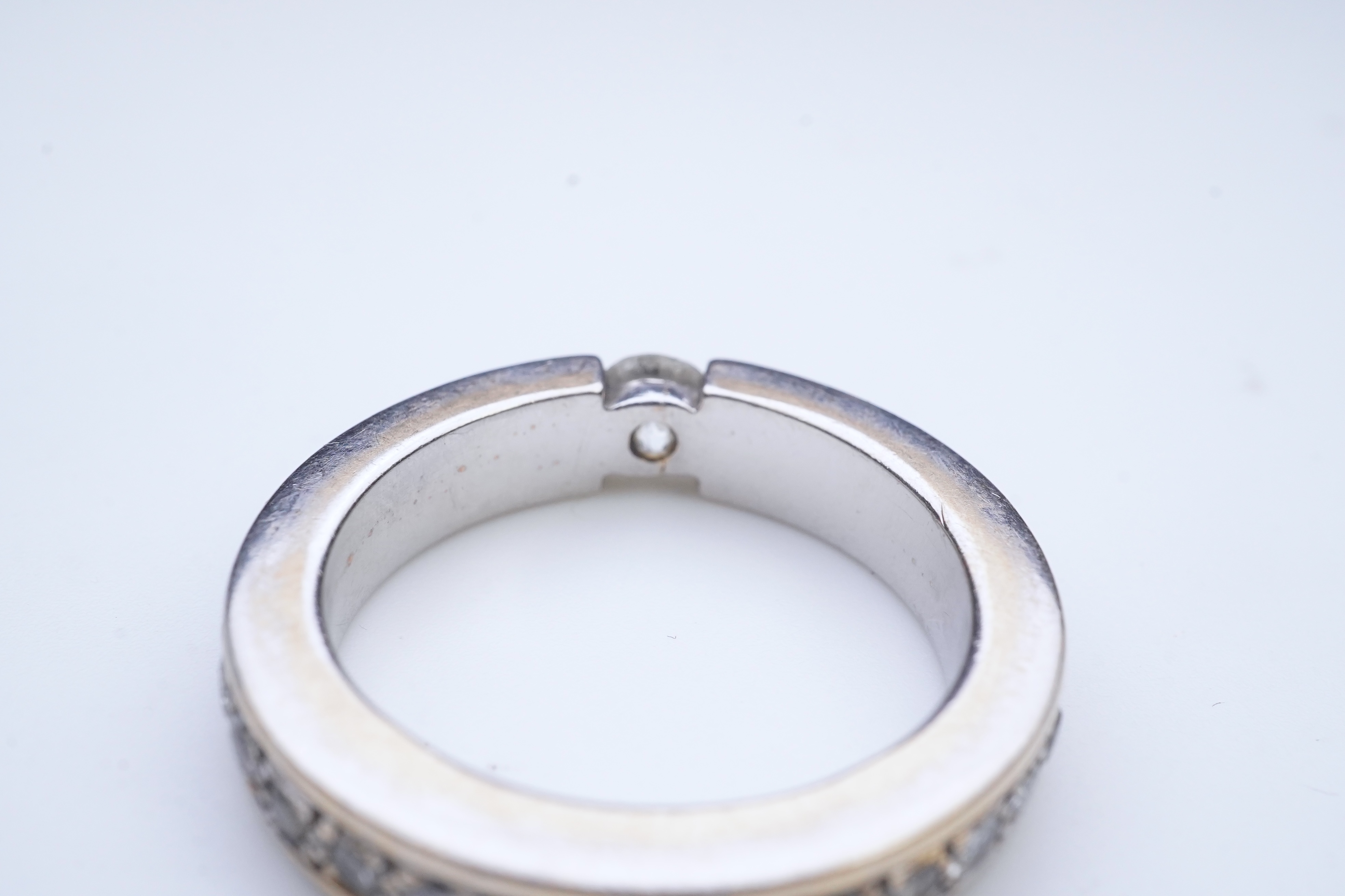 A diamond eternity ring